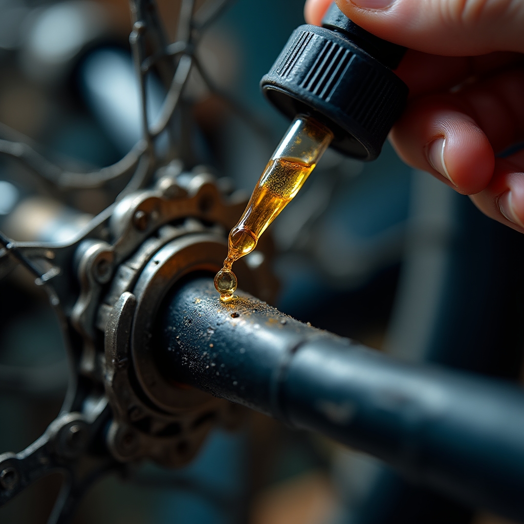 Întreținere lanț bicicletă, lubrifiere detaliată